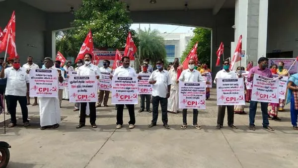 Puducherry and Karaikal CPI Demonstration - CORONA ISSUE 